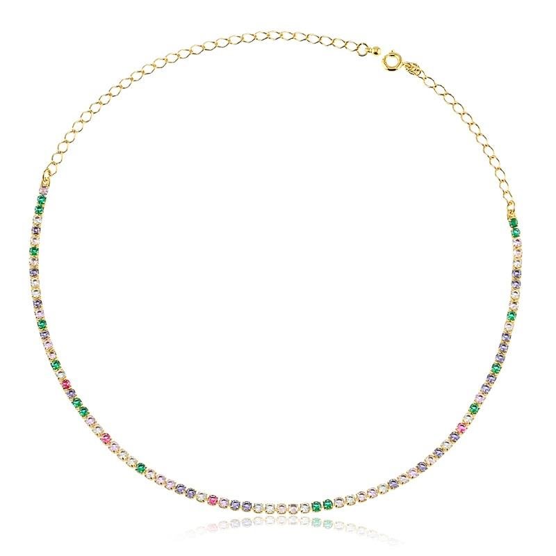 Choker Riviera 2,5mm Banhado Ouro — ALUENA