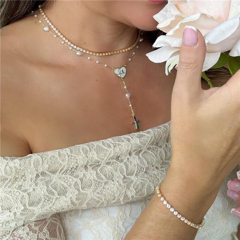 Choker Riviera 3mm Banhado Ouro — ALUENA