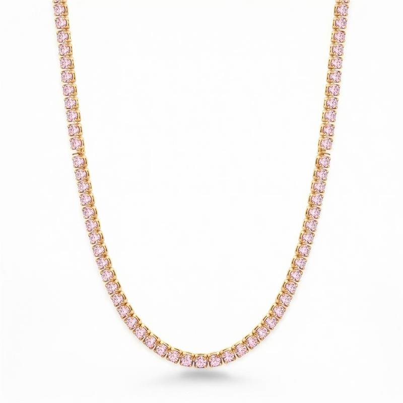 Choker Riviera 3mm Banhado Ouro — ALUENA
