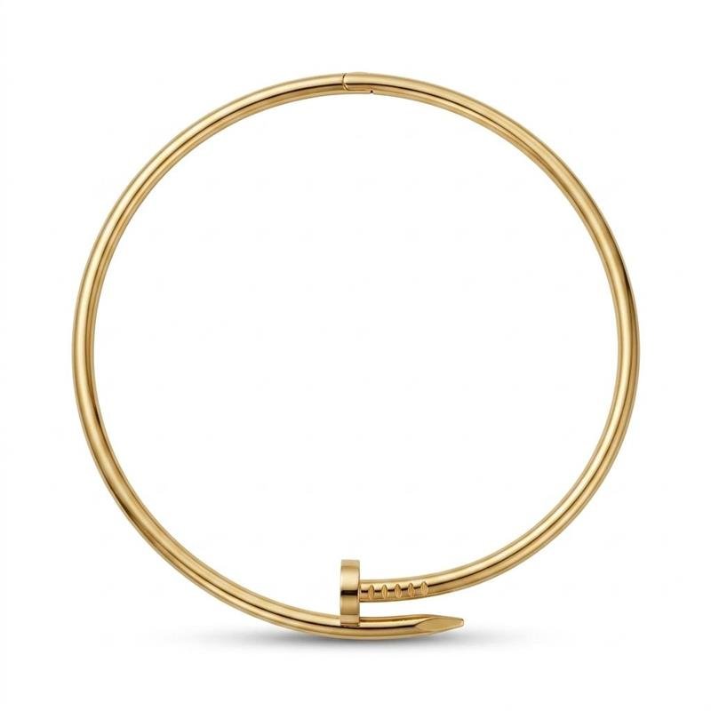 Gargantilha Aro Prego Aço Inox Banhado Ouro — ALUENA