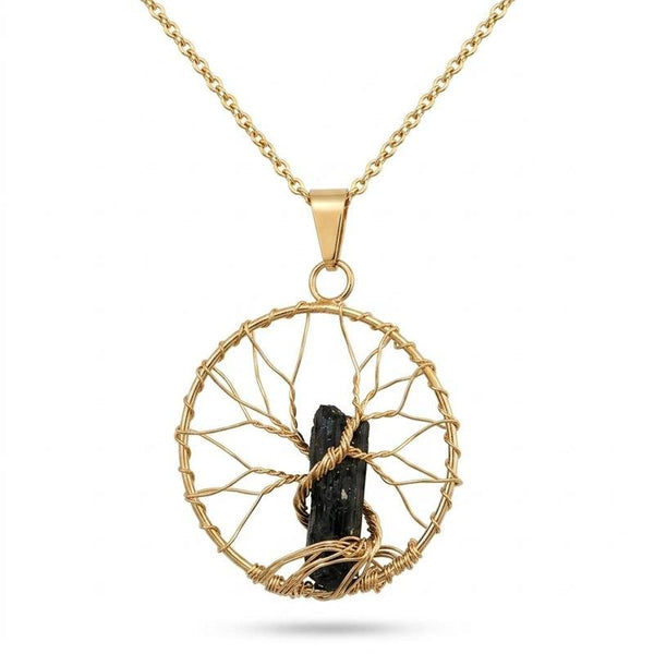 Gargantilha Árvore Banhado Ouro — ALUENA