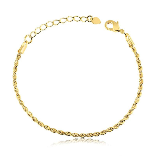 Pulseira Cordão Baiano 2mm Banhado Prata — ALUENA