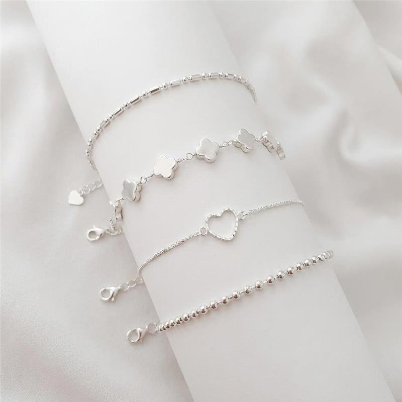 Pulseira Bolinhas Banhado Prata — ALUENA