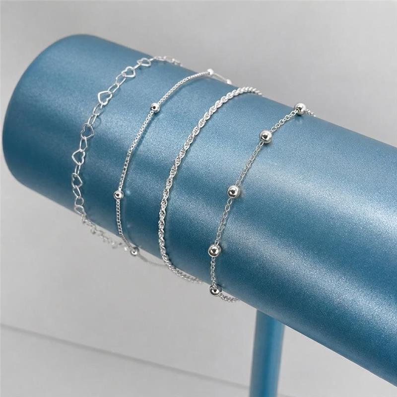 Kit 04 Pulseiras Banhado Prata 925 — ALUENA