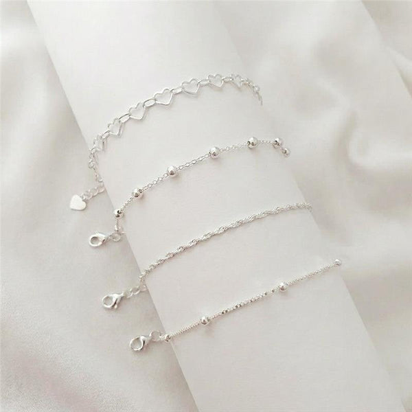 Kit 04 Pulseiras Banhado Prata 925 — ALUENA