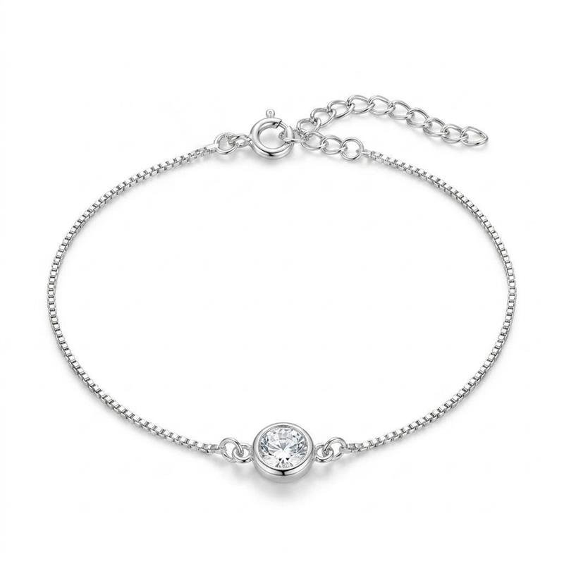 Pulseira Ponto de Luz Banhado Prata 925 — ALUENA