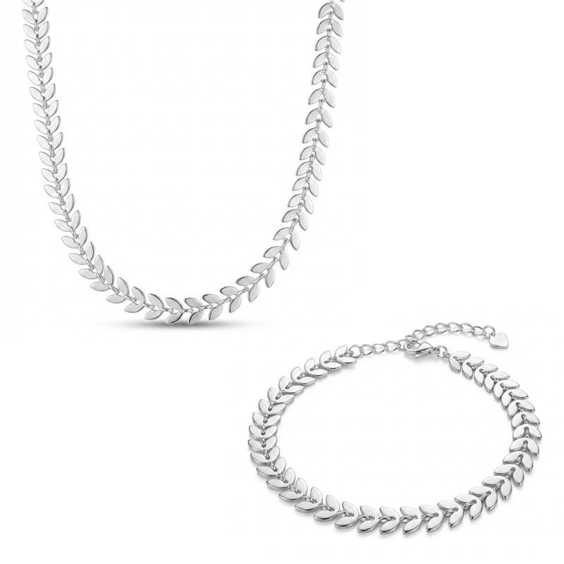 Conjunto Escamas Banhado Prata — ALUENA