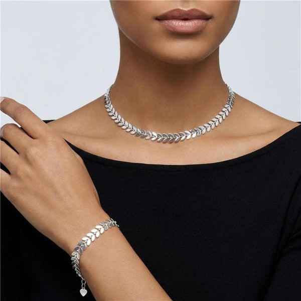 Conjunto Escamas Banhado Prata — ALUENA