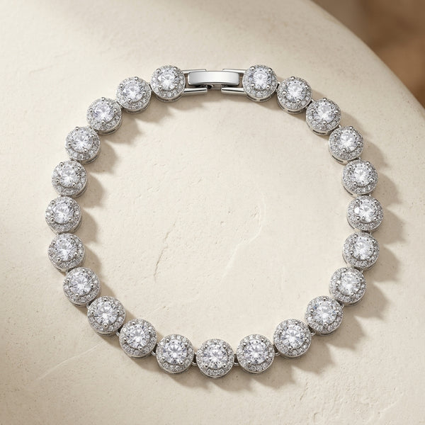 Pulseira Zircônias · Banhado a Ródio