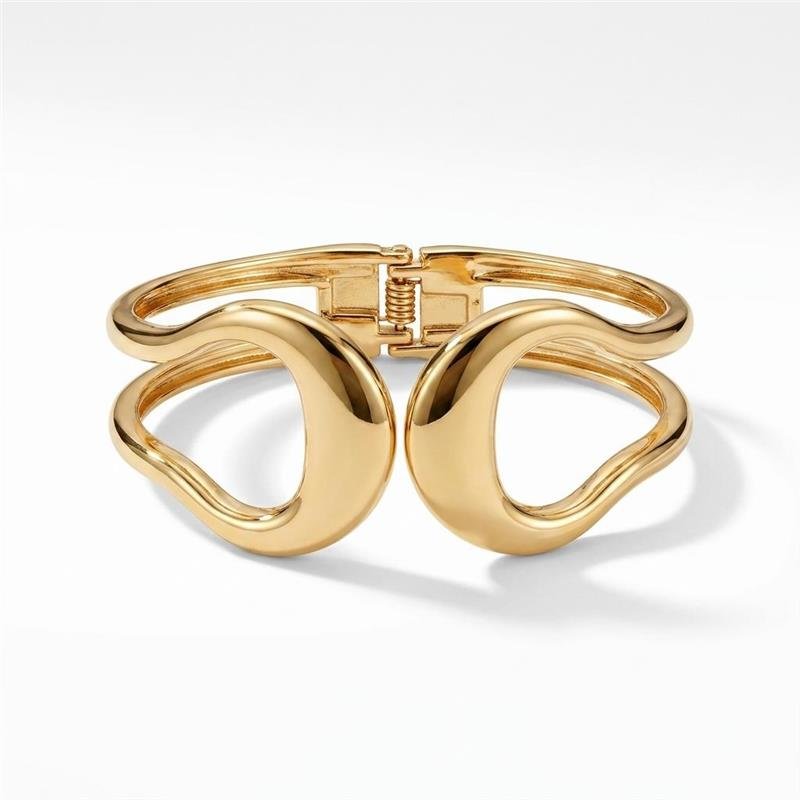 Bracelete Organico Banhado Ouro — ALUENA