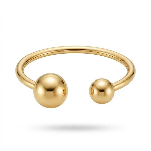 Bracelete Duo Esferas Banhado Ouro — ALUENA