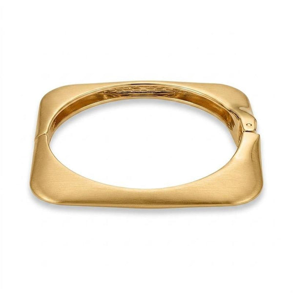 Bracelete Quadrado Fosco Banhado Ouro — ALUENA