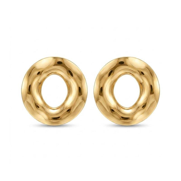 Brinco Chapa Redonda Banhado Ouro — ALUENA
