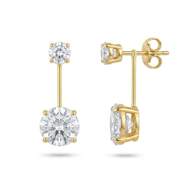 Brinco Zirconias Banhado Ouro — ALUENA