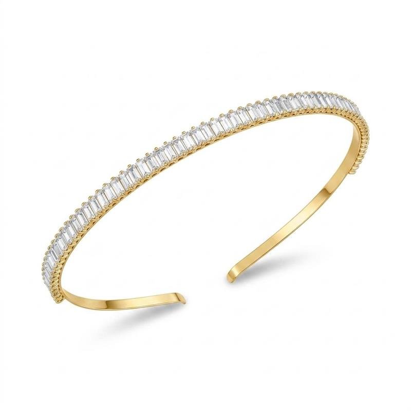 Tiara Riviera Baguete Banhado Ouro — ALUENA