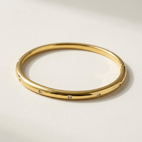 Bracelete Pontos de Luz · Banhado a Ouro