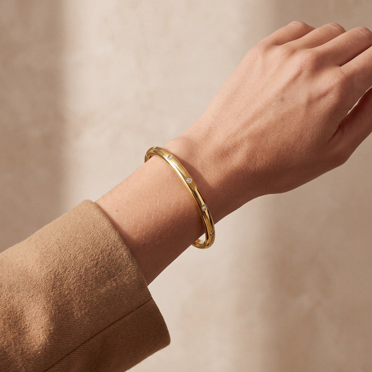 Bracelete Pontos de Luz · Banhado a Ouro